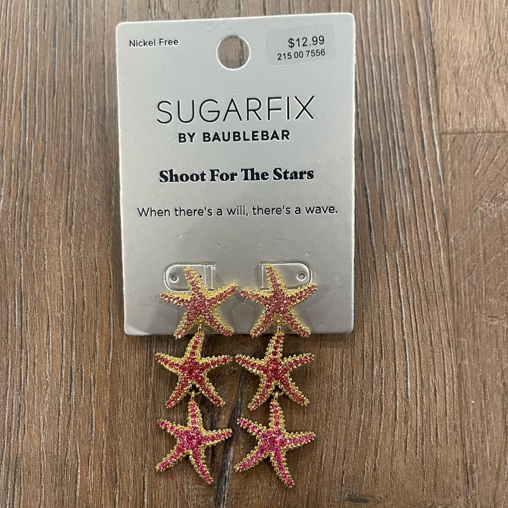 BAUBLEBAR SUGARFIX "Shoot for the Stars" Starfish Earrings NEW